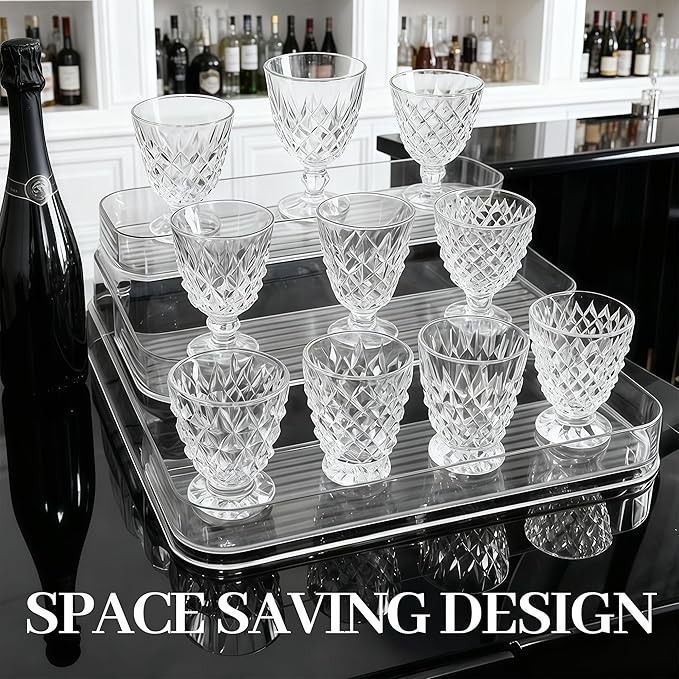 3 Tier Perfume Organizer for Women,Countertop Display Stand,Perfume Organizer for Dresser,Acrylic Risers Display Stands,Cosmetic Vanity Storage, Figurine Holder, Bathroom, Bedroom, Room Decor