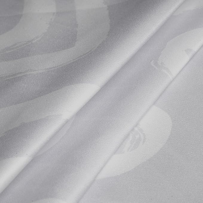 Encasa XO Shower Curtains for Bathroom 72x72 in with 10 Hooks | Waterproof Shower Liner Curtain | Premium Polyester Machine Washable Curtain for Bathroom - Boho Maze Grey