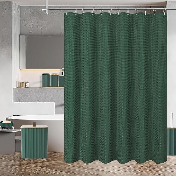 Bathroom Set - 22PCS Green Bathroom Accessories Set Trash Can Toilet Brush Holder Set Soap Dispenser Bathroom Accessory Set with Shower Curtain Bathroom Decor Set for Home, Restroom