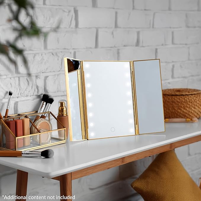 Get Trend Harry Potter Gifts, LED Vanity Mirror with Lights Makeup Mirror for Desk, Dorm, Room Decor, Cute Stuff, Gifts for Women, Teen Girls (Multi/Harry Potter)