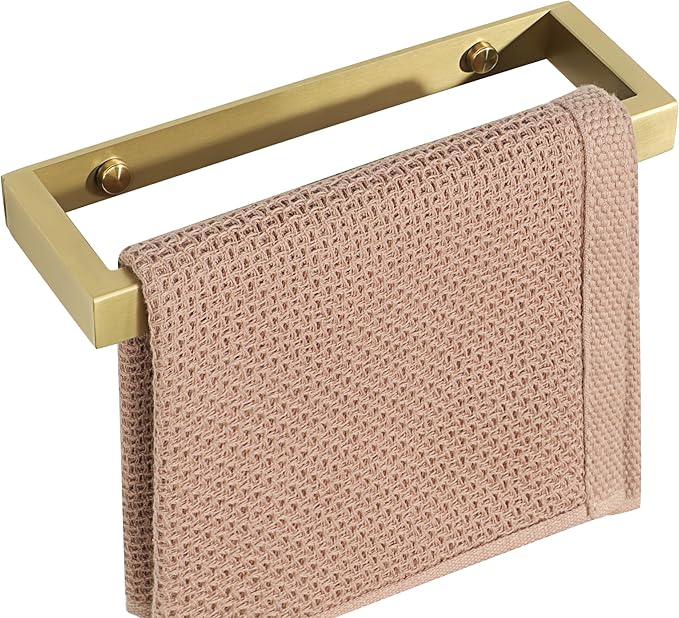Alise Hand Towel Holder Towel Bar for Bathroom Wall Mounted,Gold Towel Rack for Bathroom Lavatory,8 Inch SUS304 Stainless Steel Towel Rail Towel Hanger for Walls