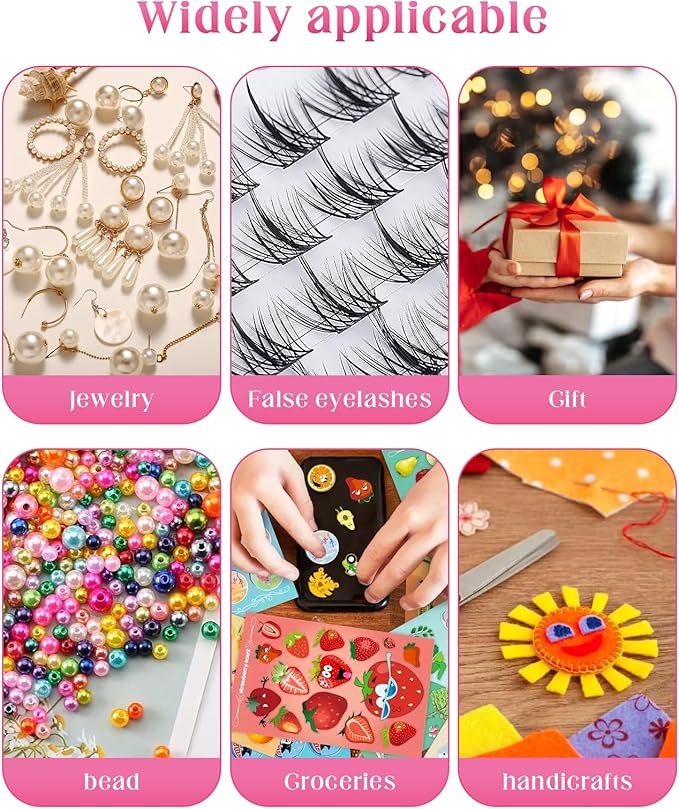 18PCS Press on Nail Packaging Case, False Nail Storage Boxs Container Holder with 60Pcs Adhesive Double