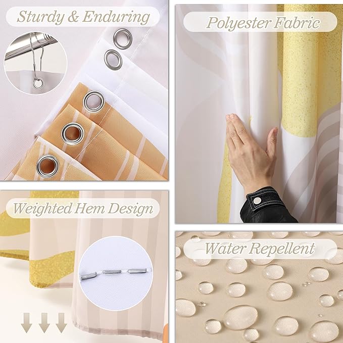 Bathroom Accessories Set - 27PC Bathroom Sets with Shower Curtain and Rugs, White Bathroom Set, White Bathroom Accessory Set with Trash Can, Toilet Brush & 3 PC Soap Dispensers
