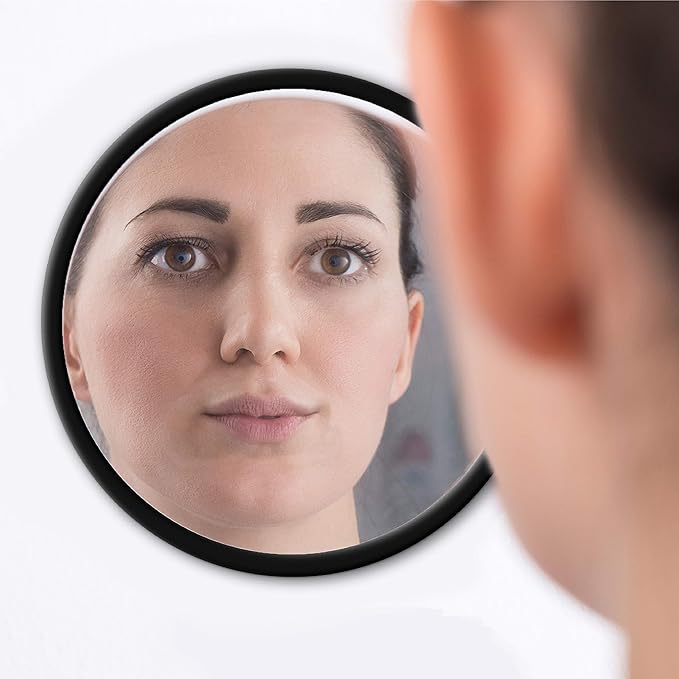 12X Magnifying Makeup Mirror with Suction Cups, Portable 6 Inch Travel Mirror for Makeup, Tweezing, and Skincare