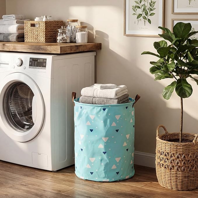 Patelai 3 Pieces Large Laundry Hamper Collapsible Organizer Storage Bin Waterproof Foldable Dirty Clothes Laundry Basket for Home Bathroom(Floral,20 x 16 Inch)