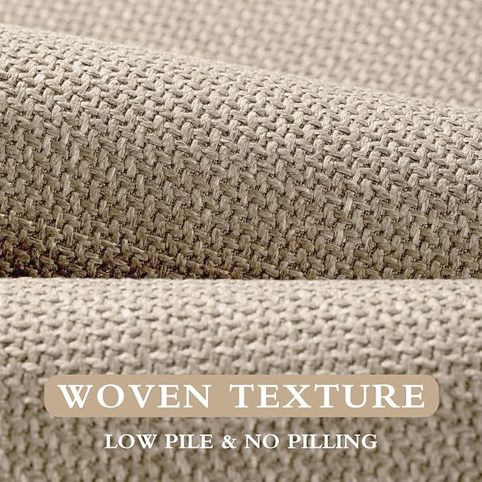YIHOUSE Beige Bathroom Rug Sets 4 Piece, Absorbent Bath Mat for Bathroom Non Slip Washable, Bathroom Mat Quick Dry, Thin Bath Rug Set for Toilet and Floor
