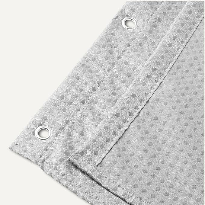 Amazon Basics Modern Style Polyester Shower Curtain, Quick-Drying, 72x72 inches, Gray