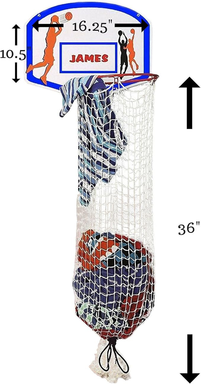 Etna Basketball Hoop Laundry/Clothes Hamper Game for Kids – Hooks Over The Door, Helps Make Dirty Clothes Fun, Can Be Personalized – Perfect For Boys and Girls Bedrooms – Shoot It, Dunk It, Wash It
