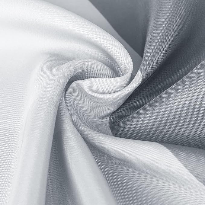 Sunlit Designer Extra Long Shower Curtain, Popular Shower Curtain, Ombre Cool Gray Fabric Shower Curtains for Bathroom Decor, Contemporary Bathroom Curtains