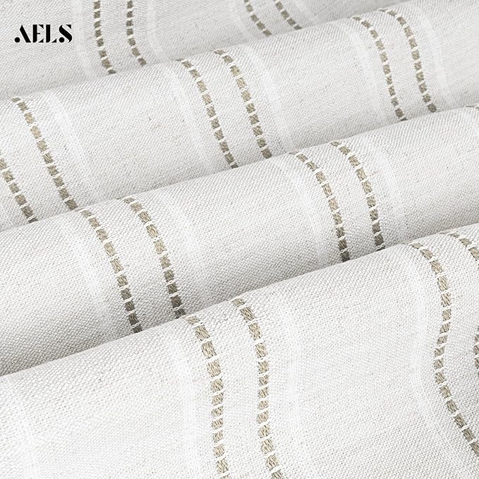 AELS Farmhouse Hanging Laundry Hamper with 2 Hooks, Boho Beige & Brown Stripes Laundry Bag with Zipper & Wide Open Top, Over the Door Organizer for Dirty Clothes, Washable Space Saving Storage
