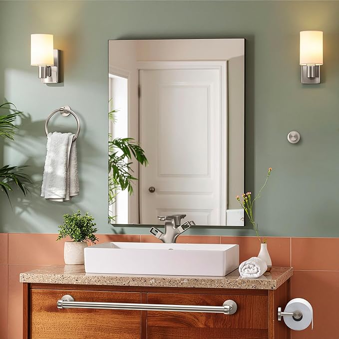 Gatco 5212SN Gibson Towel Ring | Modern Hand Towel Holder for Bathroom | Stylish Decorative Hardware, Heavy Duty Metal, EZ Ancor Mounting | Satin Nickel Finish