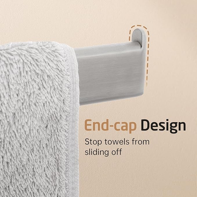 KES Swivel Towel Racks for Bathroom, 19.5" Swing Out Towel Rack for Bathroom Wall 4-Arm, Swinging Towel Bar 18/8 Stainless Steel Space Saving Wall Mounted Brushed Finish, A2104S4L50-2