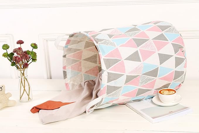 Merdes 19.7?€??€? Waterproof Foldable Laundry Hamper, Dirty Clothes Laundry Basket, Linen Bin Storage Organizer for Toy Collection (Triangle)