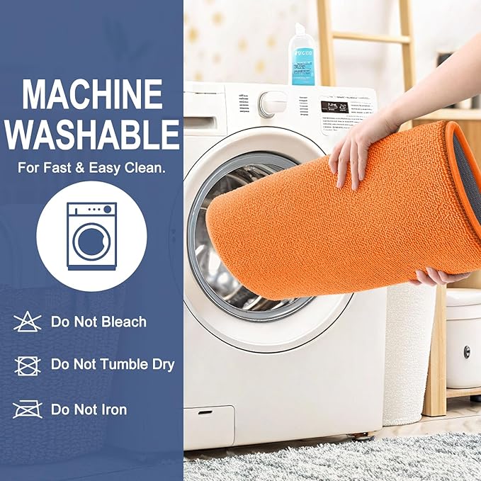 OLANLY Thick Memory Foam Bath Mat Rug 44x24, Extra Soft Absorbent Bathroom Rug, Quick Dry Bath Mats, Non-Slip, Machine Washable Carpet for Bathroom, Tub and Shower, Home Decor Accessories, Orange