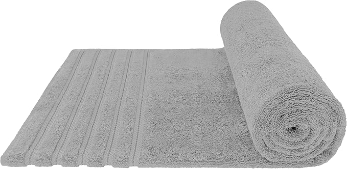 American Soft Linen 35x70 Jumbo Large Bath Towel, 600 GSM 100% Cotton Turkish Bath Sheet, Oversized Luxury Bath Towel for Bathroom Beach and Pool, Light Grey