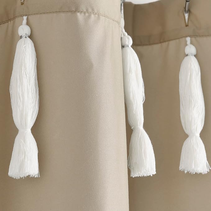 Lush Decor Boho Medallion Shower Curtain Single 72" W x 72" L Neutral - Boho Shower Curtains for Bathroom Decor - Beige Bathroom Curtain