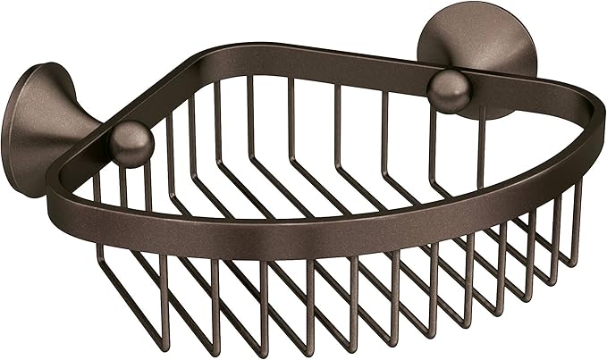 Moen YB5275OWB Wynford Corner Shower Basket for Bathroom Storage, Old World Bronze