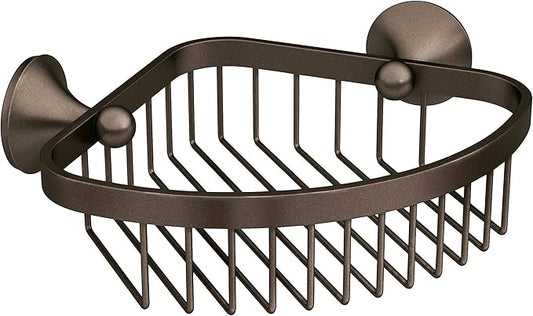 Moen YB5275OWB Wynford Corner Shower Basket for Bathroom Storage, Old World Bronze