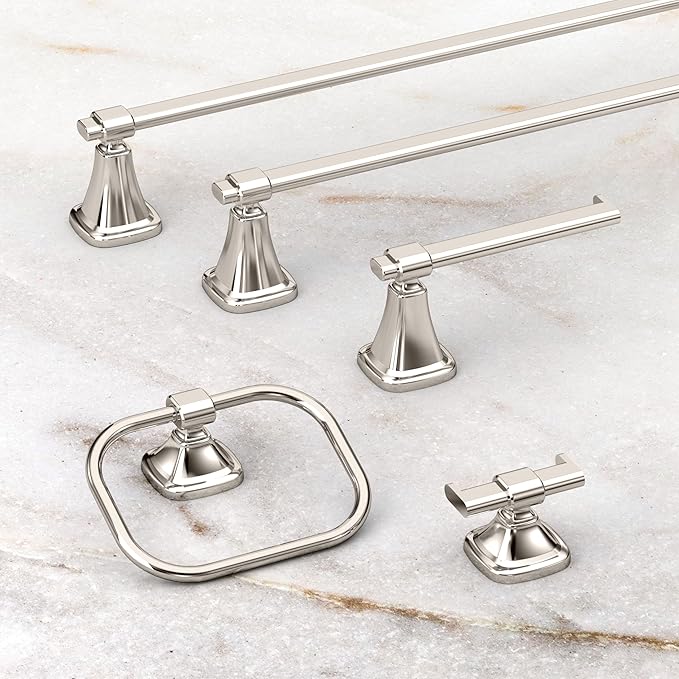 Gatco 5512PN Beverly Towel Ring | Elegant Hand Towel Holder for Bathroom | Luxury Design, Heavy Duty Metal | Polished Nickel Finish