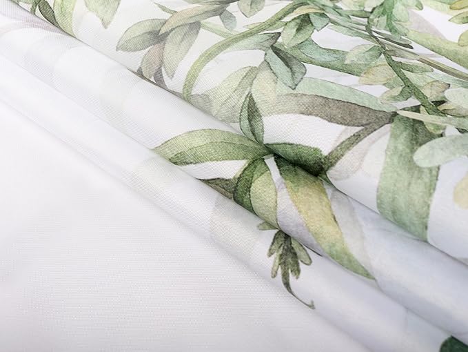 ChloropLastid Sage Green Shower Curtain for Bathroom Plant Botanical Eucalyptus Leaf Watercolor Greenery Leaves Floral Bathroom Curtain Waterproof Fabric Shower Curtain Sets 72×72 Inches