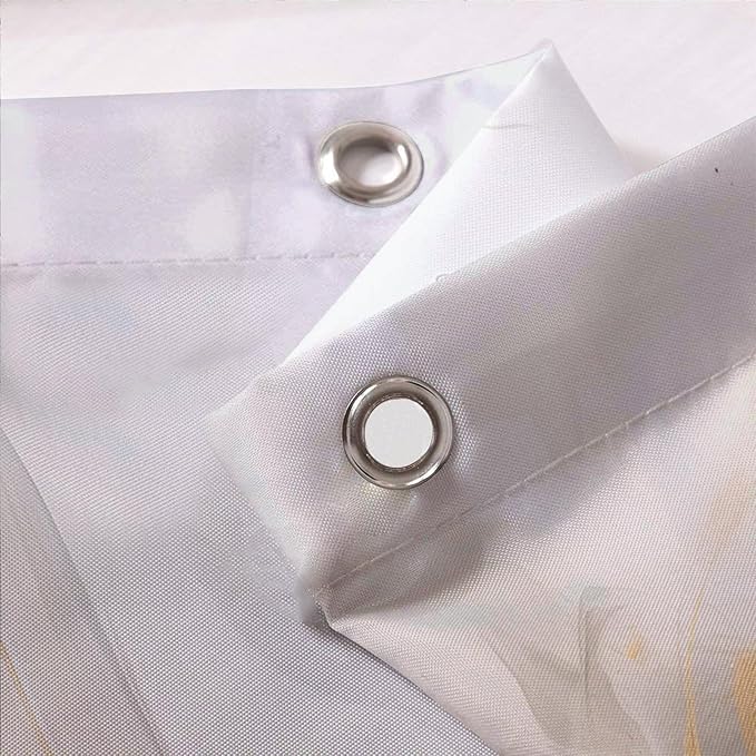 Grey Marble Shower Curtain Abstract Wave Smokey,White Gold Dreamy Romantic Fabric Shower Curtains for Bathroom Decor 72x72 Inch