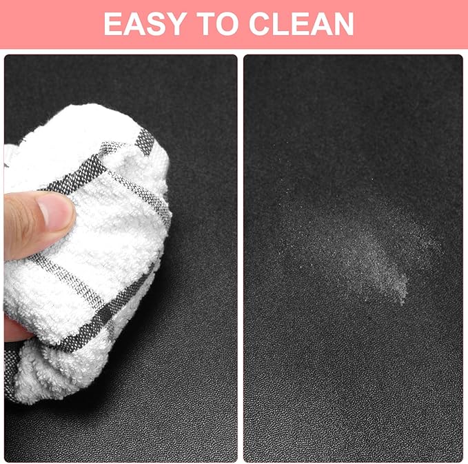 Makeup Mat for Vanity - Waterproof | Oil-Proof | Dust-Resistant | Soft and Comfortable Desk Protection, Ideal for Makeup Tables and Workbenches (15.7"X31.5", Black)