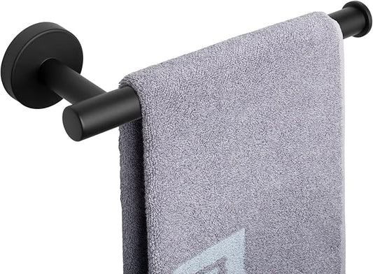 NearMoon Hand Towel Holder/Towel Ring, Thicken Stainless Steel Hand Towel Bar for Bathroom, Rustproof Wall Mounted Towel Rack, Contemporary Style Bath Accessories, 9 Inch (1 Pack, Matte Black)
