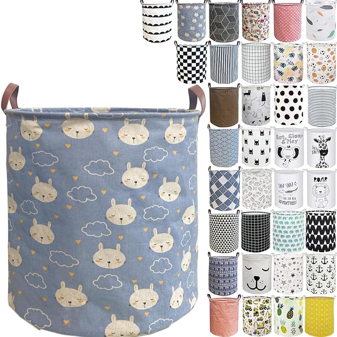 Collapsible Laundry Basket in Bedroom Waterproof Laundry Hamper in Bathroom Large Laundry Bag in College Dormitory Cloakroom Livingroom Nursery Toy Bin (Laundry Hamper-Bedroom-005)
