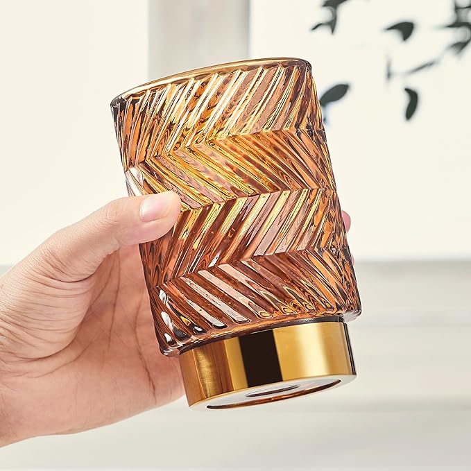 Makeup Brush Holder Organizer,Toothbrush Holders,Desk Pen Pencil Holder,Multifunctional Vintage Glass Brush Cup???A40-5-US???