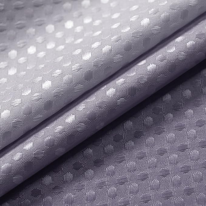 Mrs.Naturall Grey Purple Small Shower Curtain 36x72 for Bathroom Ombre White and Gray Purple Plastic Shower Curtian Liner Hooks for Stall