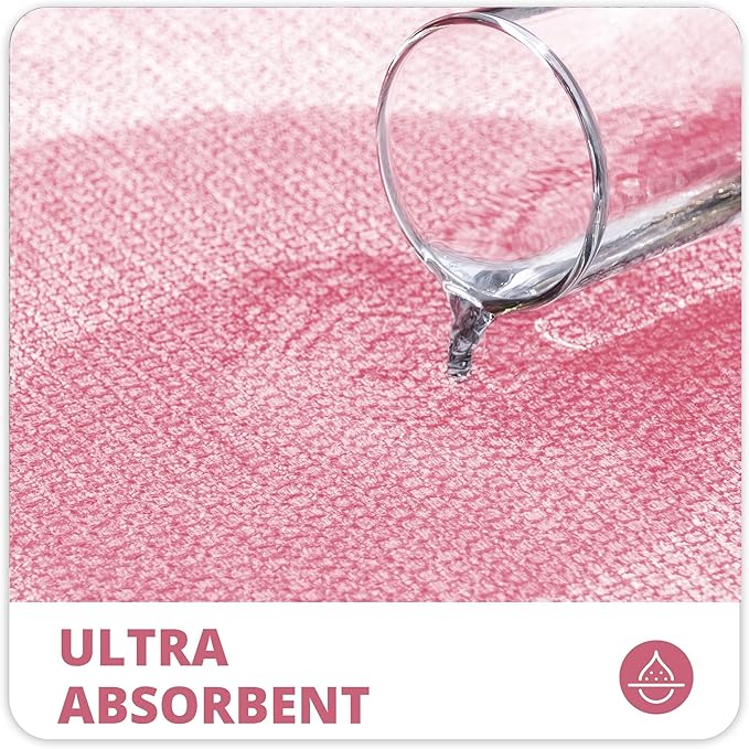 Bath Mat,Ultra Thin Bathroom Runner Rugs,Large Bath Mats for Bathroom,Quick Dry,Non-Slip,Machine Washable,Low Pile,Bath Rug,Shower Outside,Sink,Home Decor Accessories.Pink,2'x5'（24x60inch）