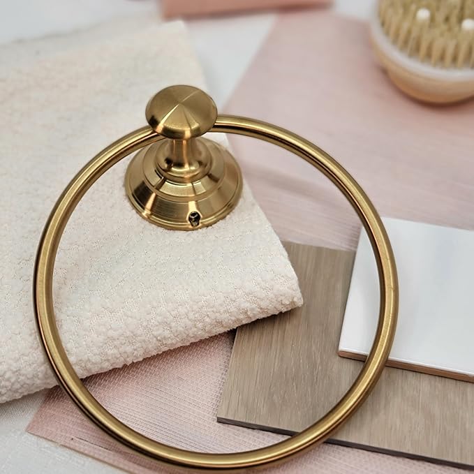 Symmons Braston Wall Mounted Bathroom Towel Ring in Brushed Bronze - 583TRBBZ