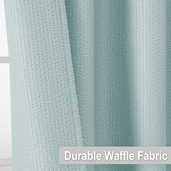 OVZME Small Stall Shower Curtain - Embossed Textured Bathroom Curtain, 36 x 72 Shower Curtain for RV Camper, Machine Washable Water Resistance, Light Green