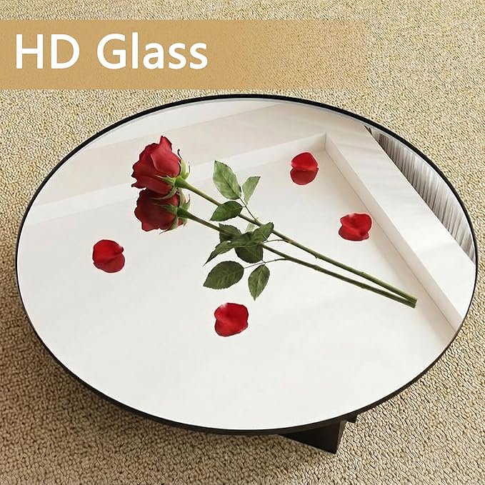 Black Medicine Cabinet Mirror, Wall Mounted Bathroom Vanity with Mirror, 23.2" Round Bathroom Medicine Cabinet with Storage Function, Removable Shelves, Metal, NO Assembly