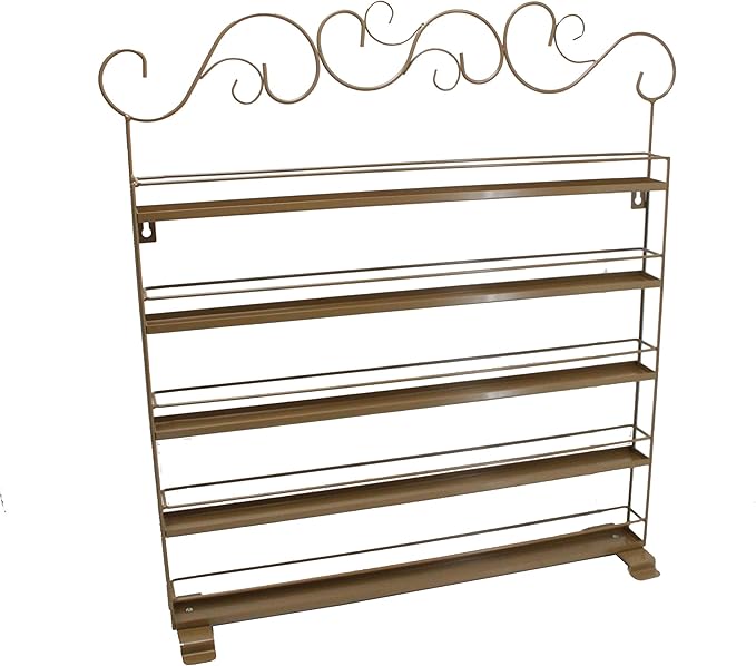 FixtureDisplays® Copper Metal Nail Polish Wall Mount Countertop Organizer Display Rack Essential Oil Rack 16034-COPPER