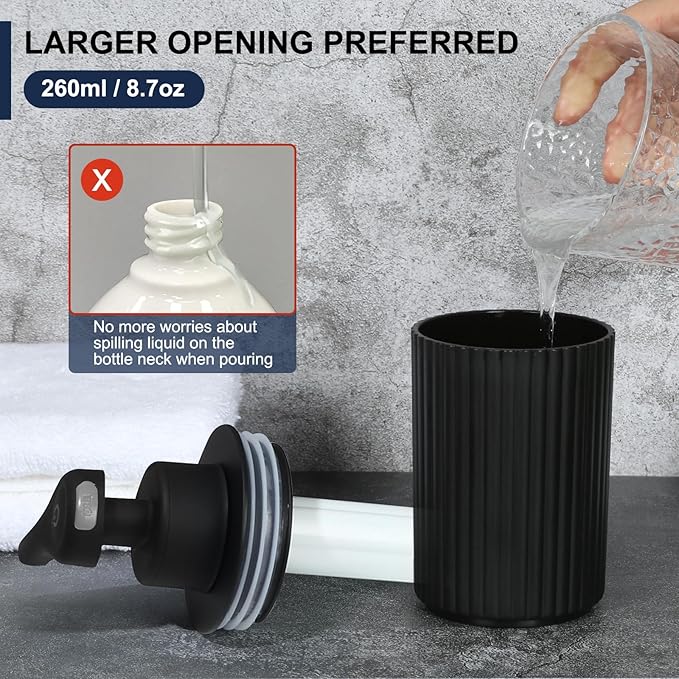 Automatic Soap Dispenser Liquid Touchless: 9oz Black Plastic - Rechargeable Electric Smart Auto Hand Soap Dispenser - Dish Bathroom Kitchen