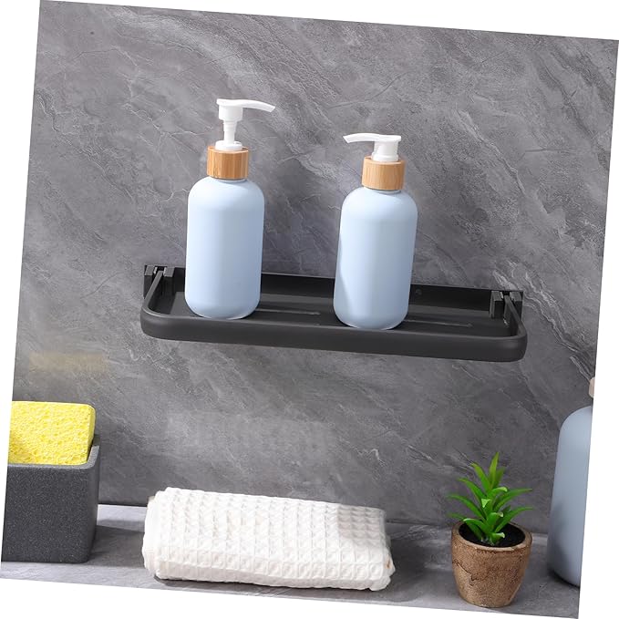 Alipis Foldable Wall Shelf for Bathroom Space-Saving Metal Storage Rack with Drainage for Efficient Organization of Toiletries and Essentials Kitchen Laundry Room