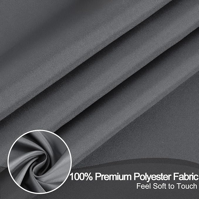 AooHome 96 inch Extra Long Solid Shower Curtain for Hotel, Water Repellent Shower Curtain Liner with Hooks, 72 Width x 96 Height inch, Dark Grey