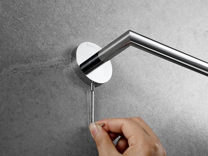 Towel Racks for Bathroom, Chrome Towel Bar, Wall Mounted Towel Holder, Modern Hotel Style Bath Towel Rail, Brass, 077070-CR Leo Series