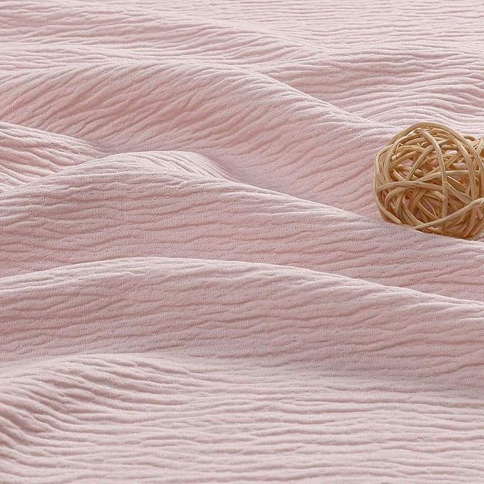 Aiyufeng 3D Textured Pink Shower Curtain for Bathroom, Fabric Shower Curtain Soft Cloth & Hotel Spa Quality, Luxury Boho Bathroom Curtains, Machine Washable, Pink, 72x72 Inches