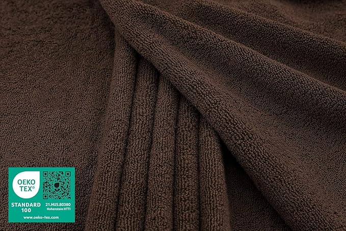 American Soft Linen 100% Cotton 600 GSM Turkish 40x80 Oversized Bath Towel Sheet, Extra Large Adult Towels for Bathroom, Brown Bath Sheet