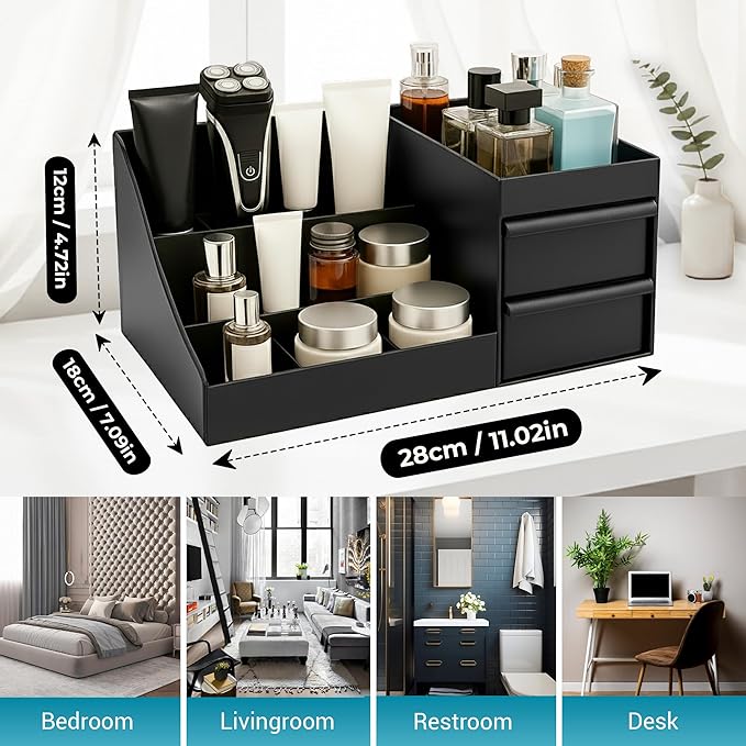 Cologne Organizer for Men, Bathroom Countertop Organizer, Vanity Storage Shelf, Perfume & Cologne Stand, Dresser Rack, Organizador de Perfumes, Bedroom essentials, Birthday Gift for Men