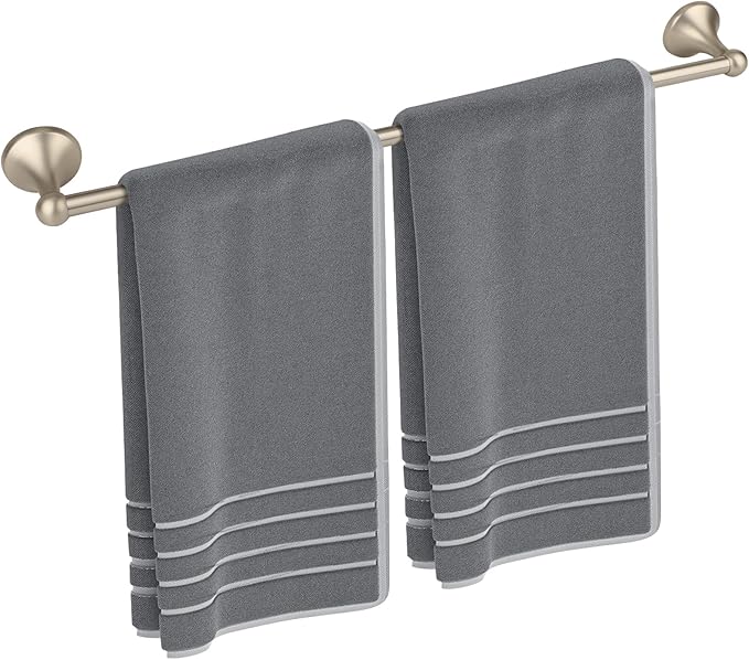 Antique Bathroom Towel Bar Brushed Nickel, 24 Inch Towel Racks for Bathroom Wall Mounted,Bathroom Towel Holder,Home Decor Towel Rod