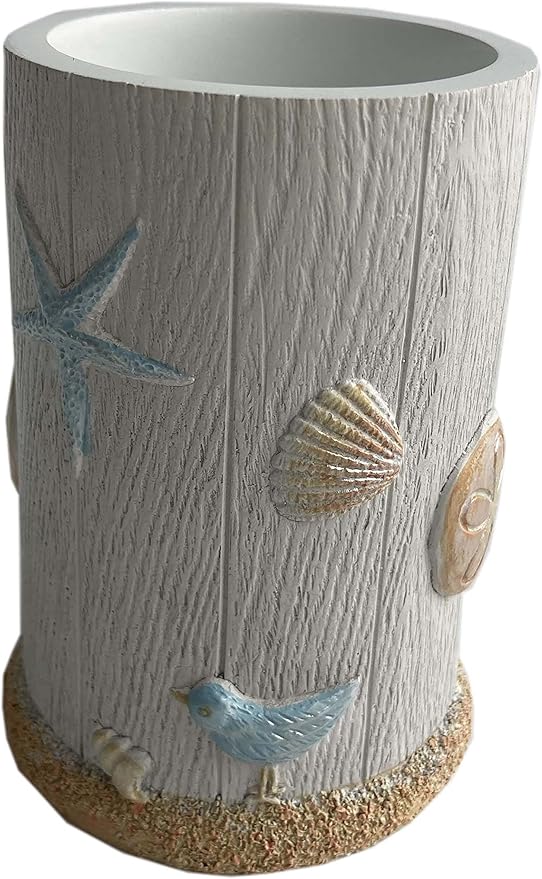 Sweet Home Collection Bathroom Accessories Sets Unique Collections Modern Classic Contemporary Decorative Beautiful Designs Bath Shower Tub Décor, Tumbler, Ocean Star