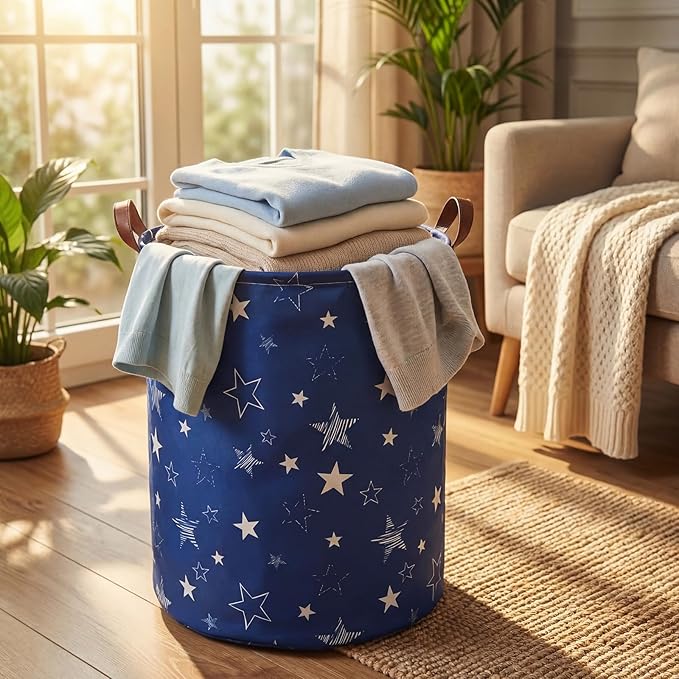 Patelai 3 Pieces Large Laundry Hamper Collapsible Organizer Storage Bin Waterproof Foldable Dirty Clothes Laundry Basket for Home Bathroom(Floral,20 x 16 Inch)
