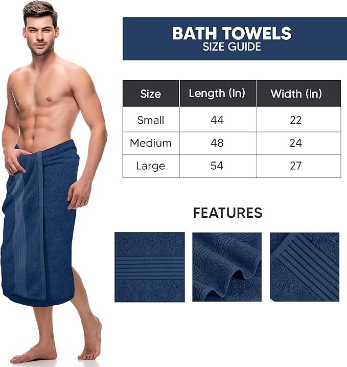 Utopia Towels Luxurious Bath Towels Set, 27 x 54 Inches 100% Ring Spun Cotton, 4 Pack Navy Blue