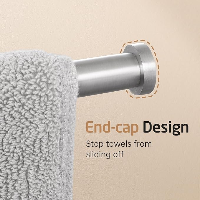 KES Extra Long Swivel Towel Bar 19.5" 4-Arm, Swing Out Towel Rack for Bathroom Wall, Hand Towel Holder for Multiple Towels, SUS304 Stainless Steel Brushed Finish, A2103S4L50-2