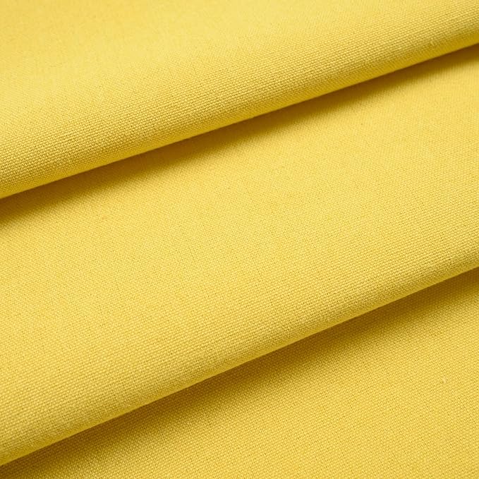 Farmhouse Yellow Shower Curtain,Beige and Yellow Stripe,Button Curtain,Linen and Cotton Woven Fabric,Rustic Charm Country Chic Style,72x72 in