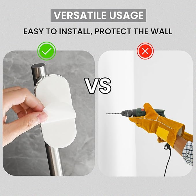 Towel Bar for Bathroom, Self-Adhesive Towel Holder, Space-Saving Towel Rack, Wall-Mounted Punch-Free Waterproof Anti-Slip Bathroom Kitchen Towel Hanger, 60×7.5×5cm Brushed