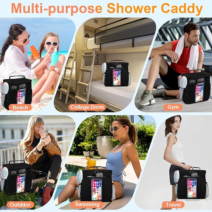 Dorm Room Essentials for Guys, Quick Dry Mesh Shower Caddy, Travel Toiletry Bag for Men and Women, Travel Cruise Ship Camping Essentials, Large Makeup Organizer for Full-Sized Toiletries Gifts for Men